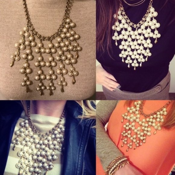 Stella & Dot | Daliah Pearl Drop Bib Necklace - Picture 8 of 15